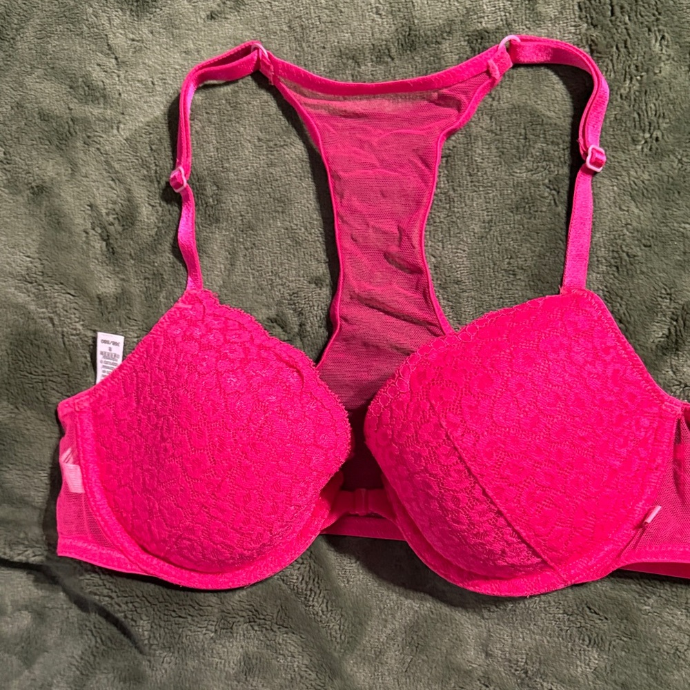 Victoria's Secret Hot Pink Lace Bra